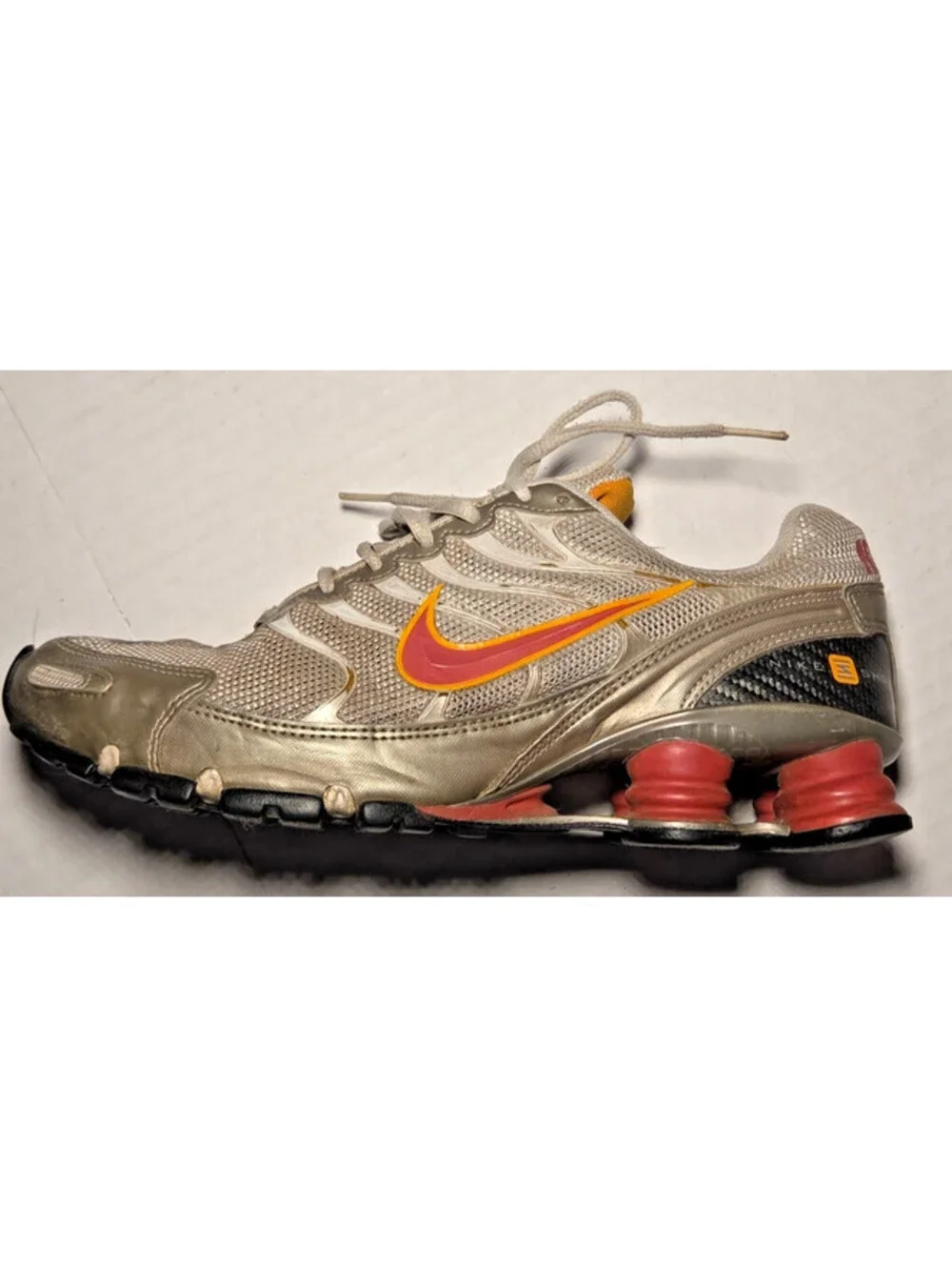 Nike Shox NZ Womens 9 318164-161 Gold Pink Orange 2008 Y2K Shoes